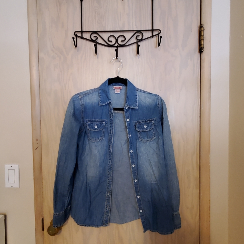 Mossimo 100% Cotton Denim Button Up